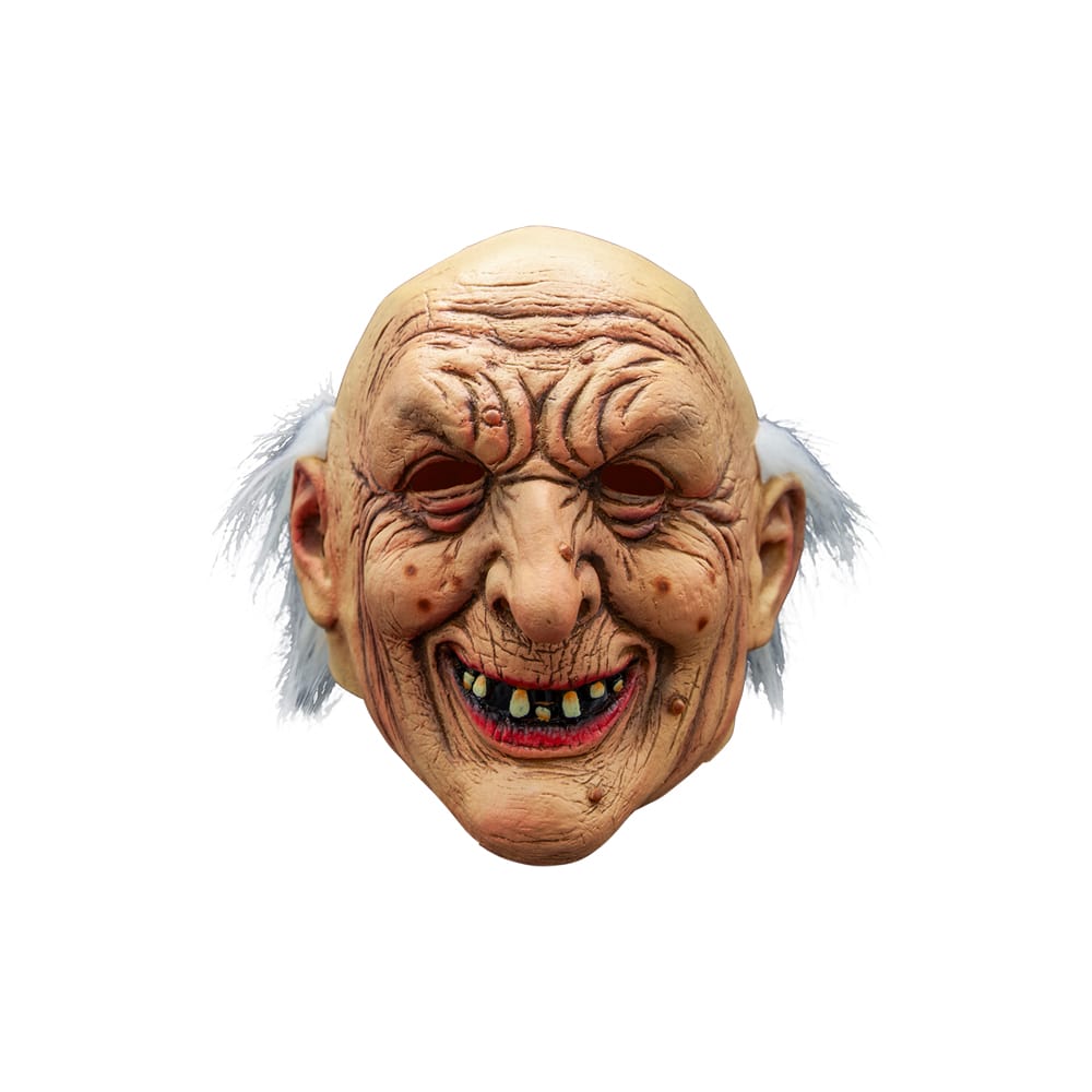 Baldy Old Guy Latex Mask with Hair