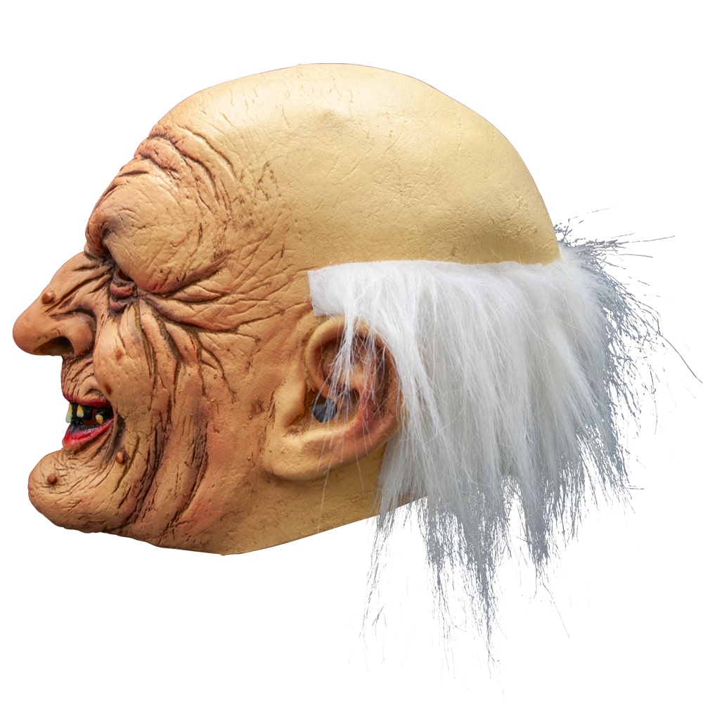 Baldy Old Guy Latex Mask with Hair