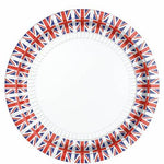 Red White & Blue GB Flag Paper Plates - 8pk