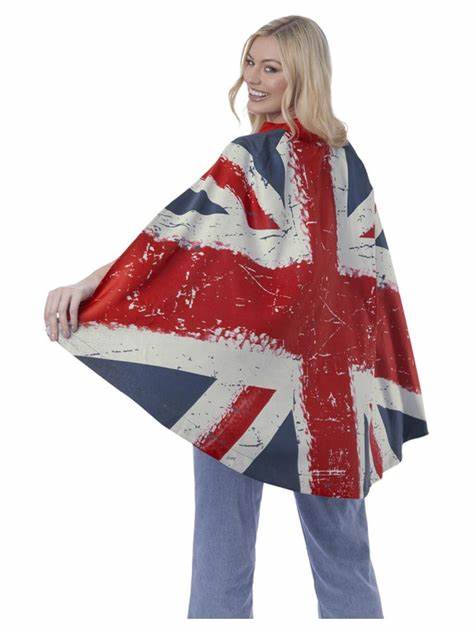 Vintage Style Union Jack Cape