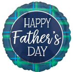 Happy Father's Day Tartan 18" Foil Balloon