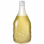 Gold Sparkle Champagne Bottle Shape Foil Balloon