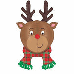 35" 3D Reindeer Head Foil Balloon