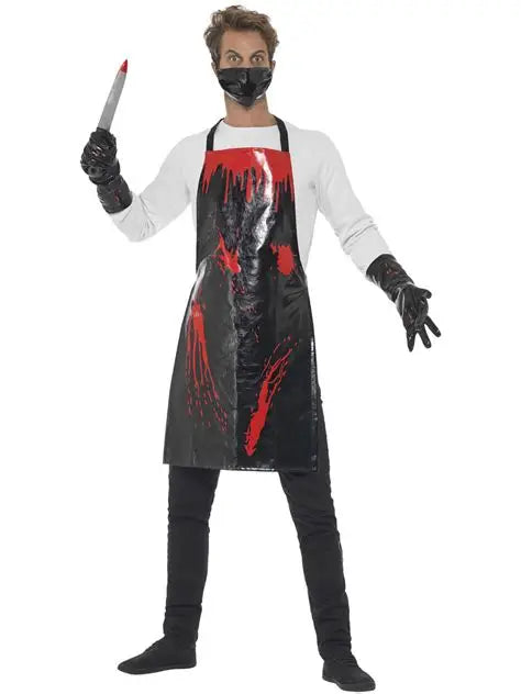 Adults Black Bloody Surgeon / Butcher Kit