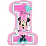 Minnie Mouse Number 1 Shaped Foil Balloon - 28"