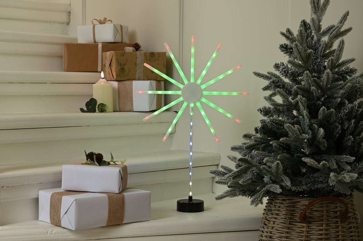 57cm Lit Firework Decoration with Remote - Battery