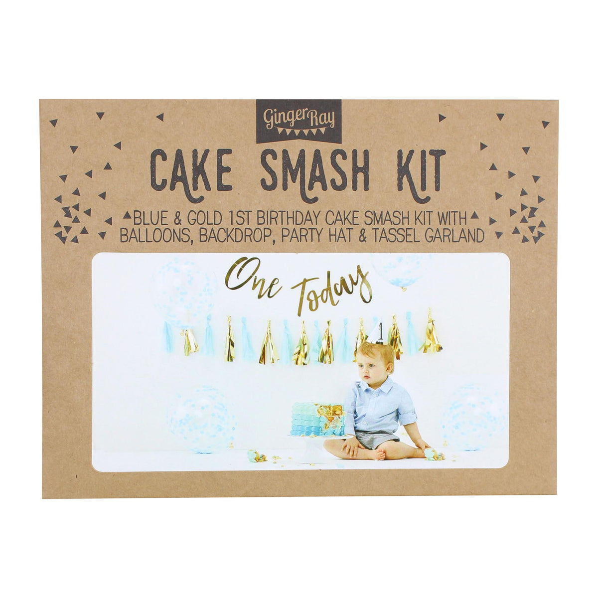 Blue Baby Cake Smash 1st Birthday Kit