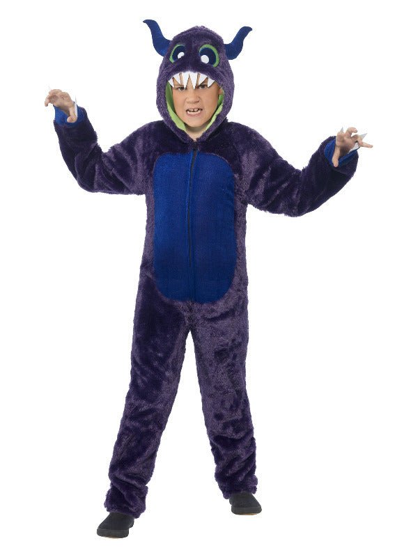 Children's Purple Hooded Monster Costume