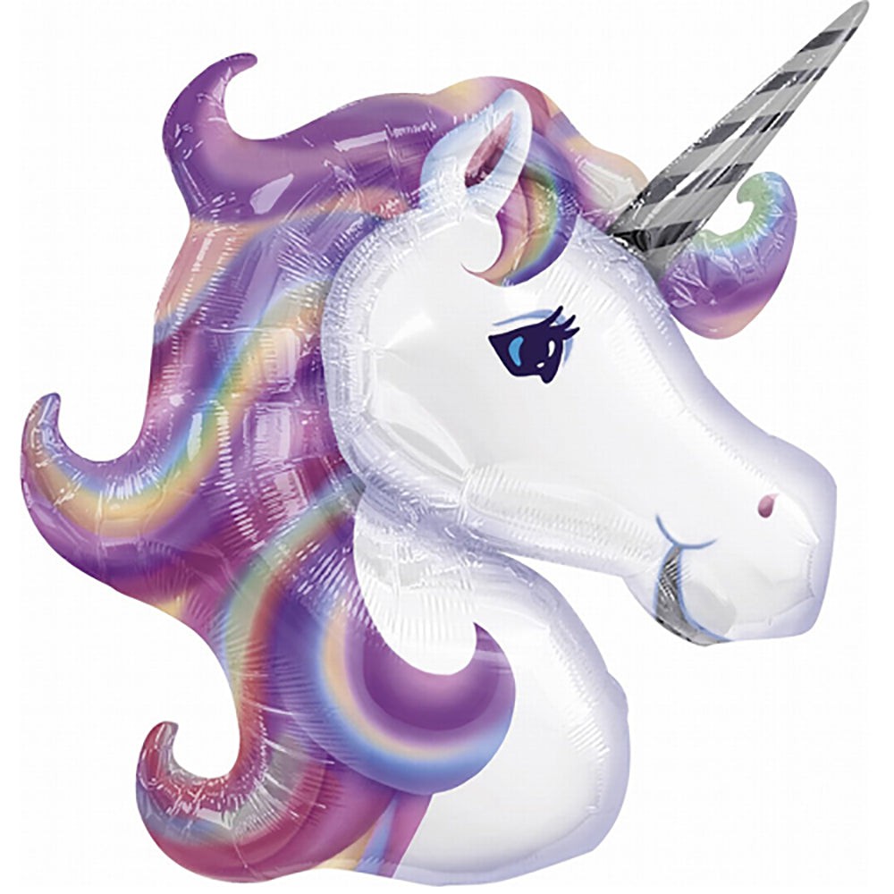 Pastel Rainbow Unicorn Shape Foil Balloon