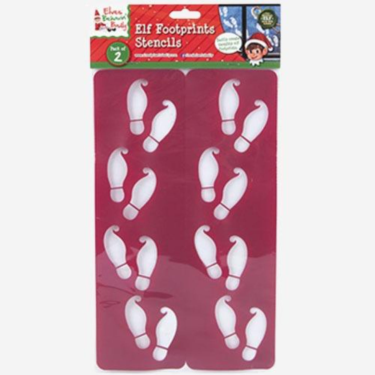 Elf Footprint Stencils - 2 Pack