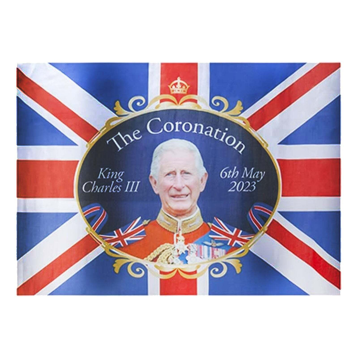 King Charles Coronation Material Flag