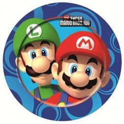 Super Mario Paper Round Party Plates - 8pk