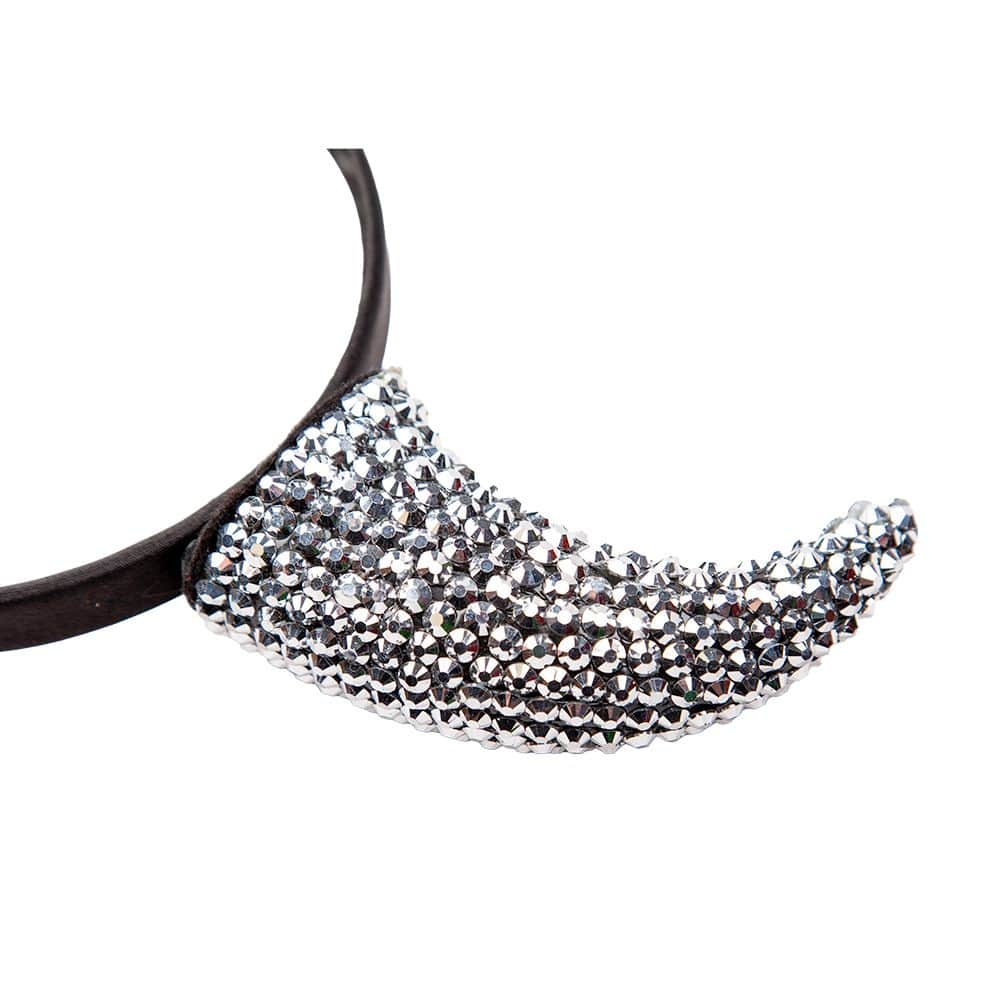 Rhinestone Devil Horns - Silver