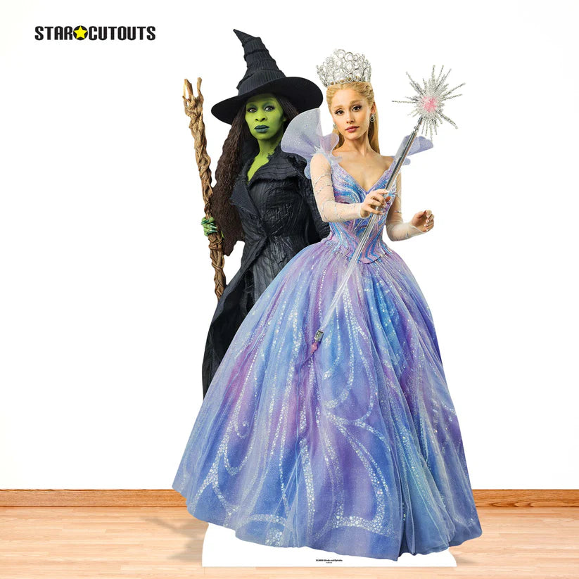 Wicked For Good Glinda & Elphaba Double Cardboard Cut Out Height 159cm