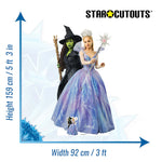 Wicked For Good Glinda & Elphaba Double Cardboard Cut Out Height 159cm