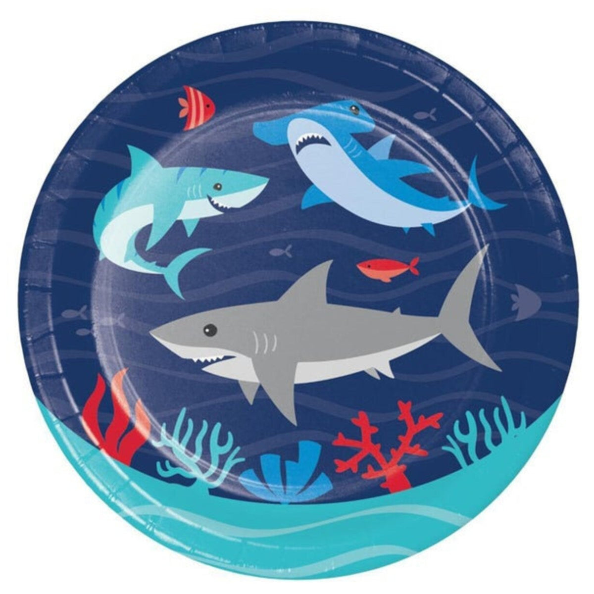 Shark Party Paper Plates - 8pk