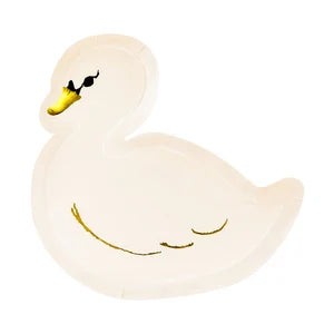 Lovely Swan Shaped Party Paper Plates - 6pk