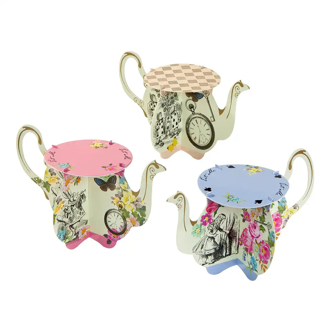 Alice in Wonderland Teapot Cake Stands - 6pk