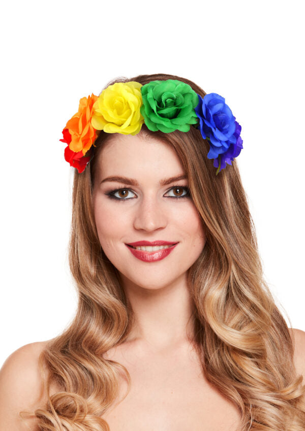 Rainbow Pride Flower Headband