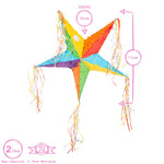 Colourful Star Pinata with Blindfold