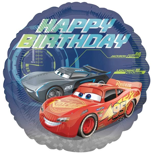 Disney Cars Happy Birthday Foil Balloon - 18"