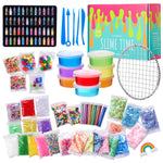 100 Piece Slime Making Kit Set - Crystal Beads, Glitters