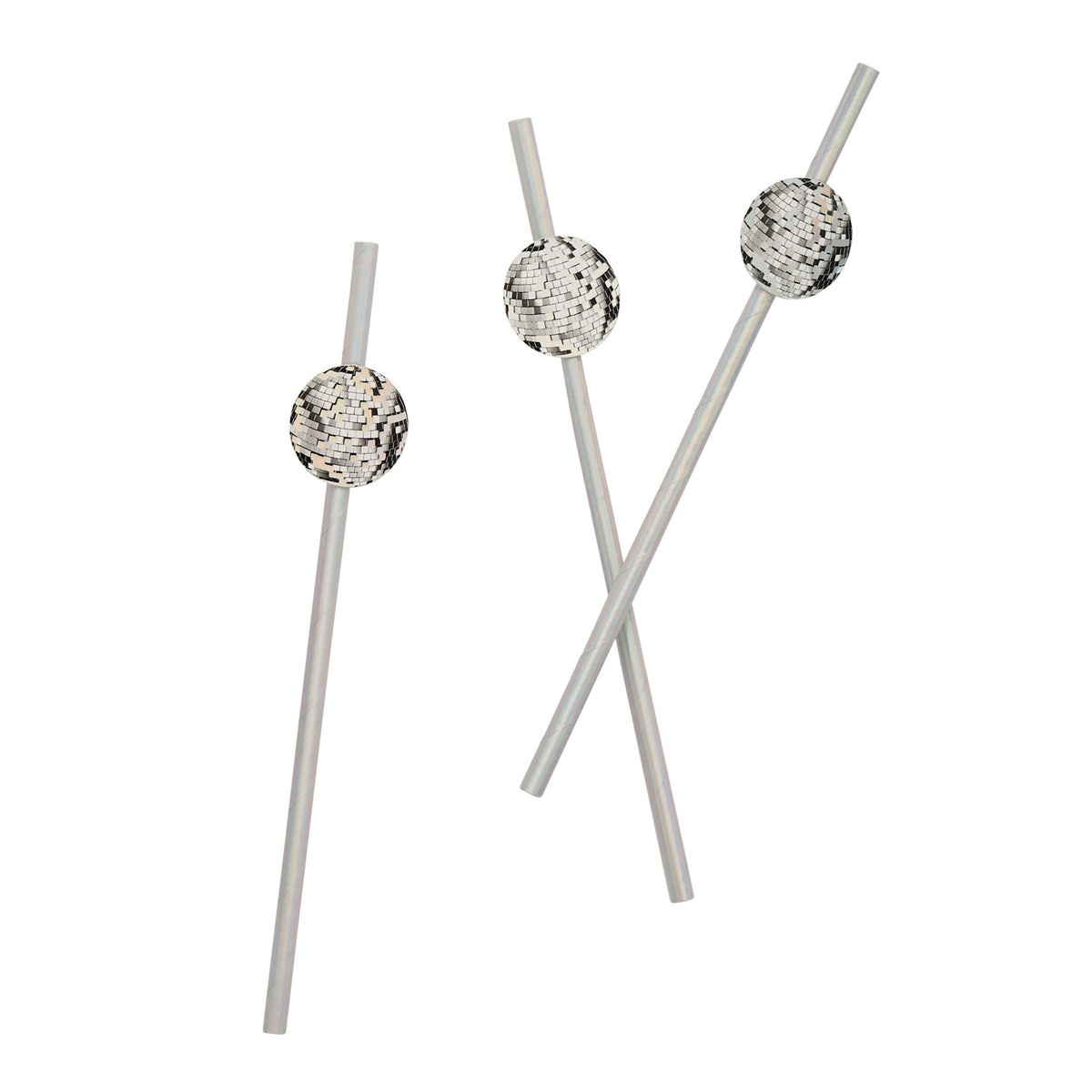 Disco Ball Paper Straws - Pack of 16