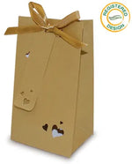 Gift/Favour Bag Heart Pearl Gold (pack 5pcs)