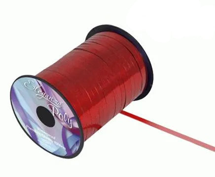 Red Metallic Balloon Gift Curling Ribbon 5mm x250yds