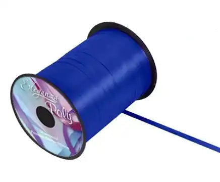 Spool of blue ribbon with 'Eleganza' branding on a white background
