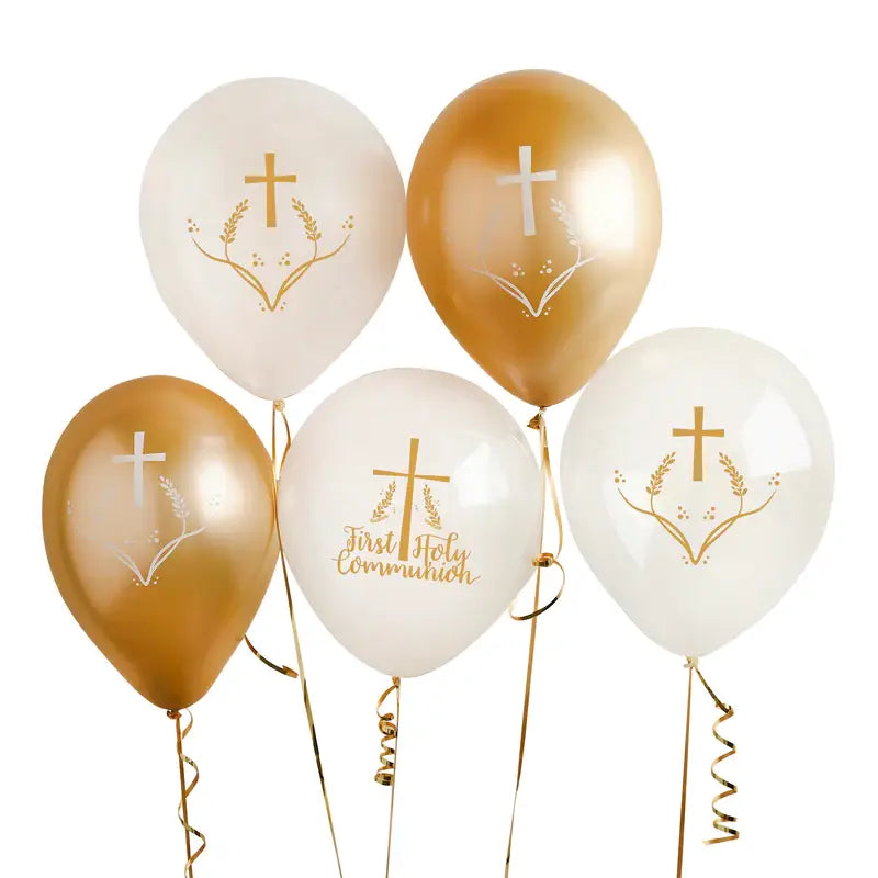 Communion Latex12" Balloons 5 Pack