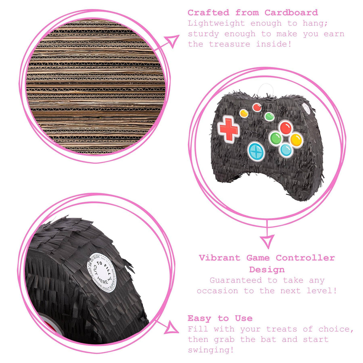 Game Controller Pinata Set with Blindfold