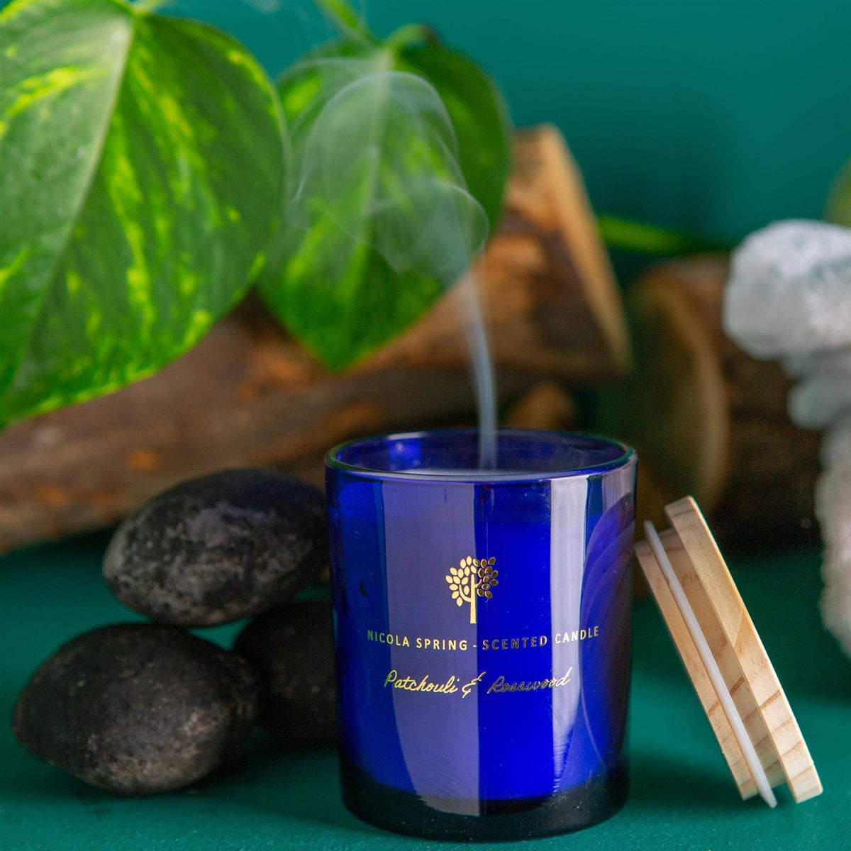 130g Patchouli & Rosewood Wax Scented Candle Nicola Spring