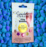 Sparkle Drops Fizz Bombs BLUE Raspberry Stars 20g