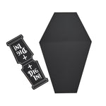 Black Coffin Grazing Board With Card Sign