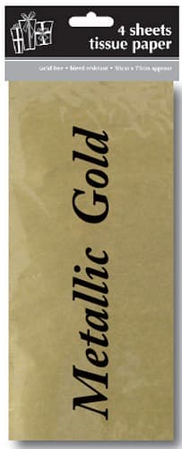 Metallic Gold Tissue Paper - Acid Free - 4 x Sheets