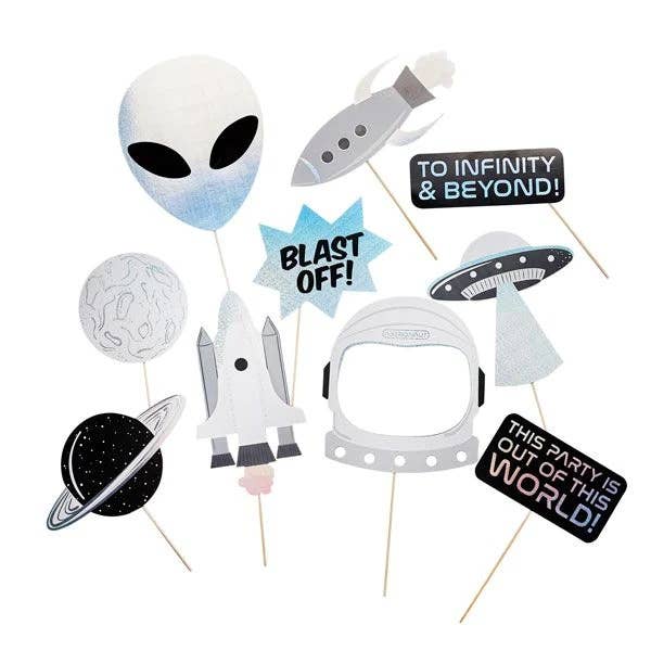 Space Party Photo Booth Props 10 Pack