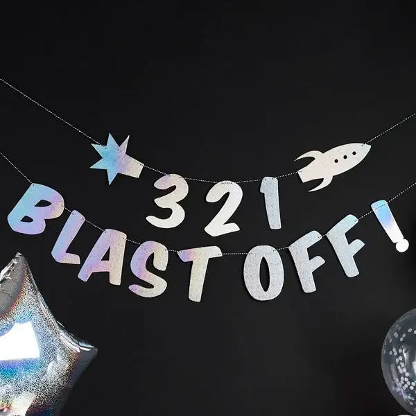 3 2 1 Blast Off' Banner 2M