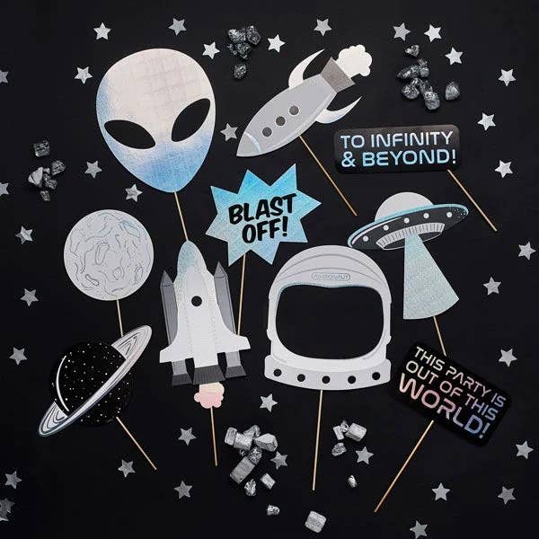 Space Party Photo Booth Props 10 Pack