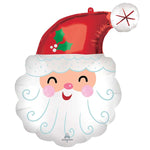 Smiley Santa Head Supershape Balloon