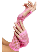 Long fishnet Gloves - Pink