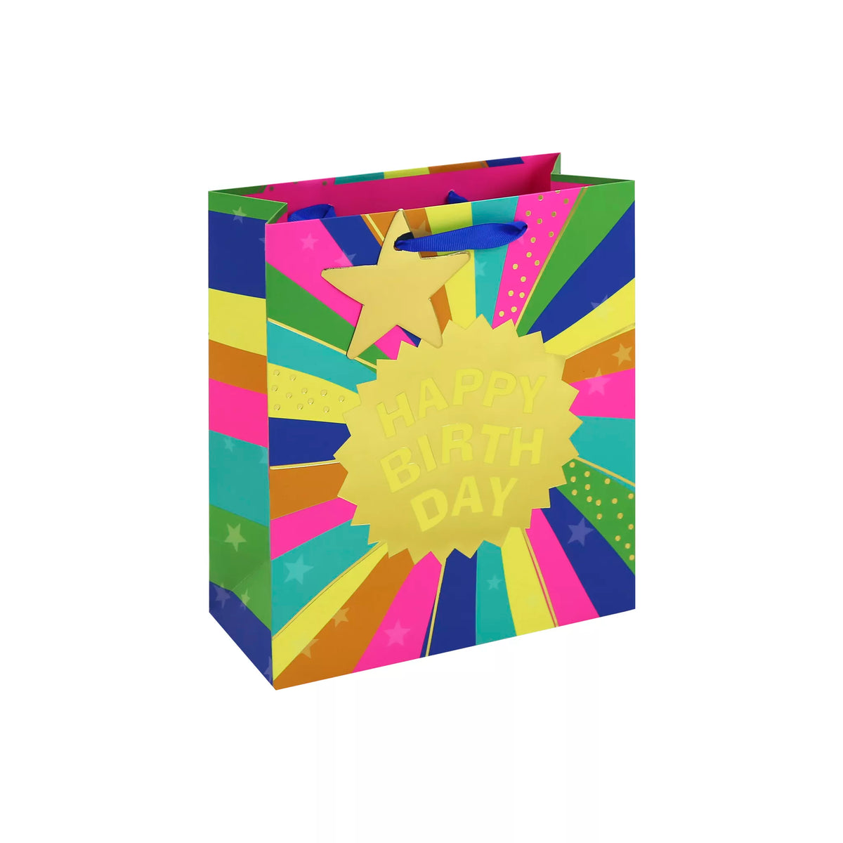 Medium Neon Starburst Gift Bag