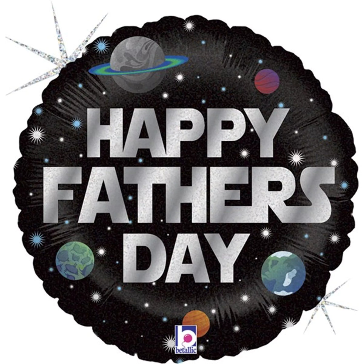 Glitter Happy Father's Day Space 18" Foil Balloon