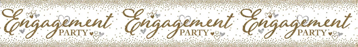 Gold Engagement Party Foil Banner - 2.6m Long