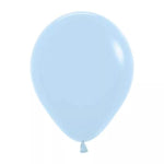 Sempertex Matte Pastel Blue 12" Latex Balloons 50pk