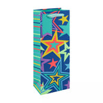 Neon Stars Bottle Gift Bag - Each
