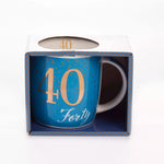 Birthday Mug Age 40 in Blue
