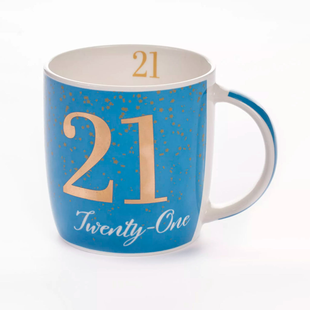 Birthday Mug Age 21 in Blue