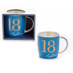 Birthday Mug Age 18 in Blue