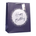 Navy & Silver Happy Birthday Gift Bag
